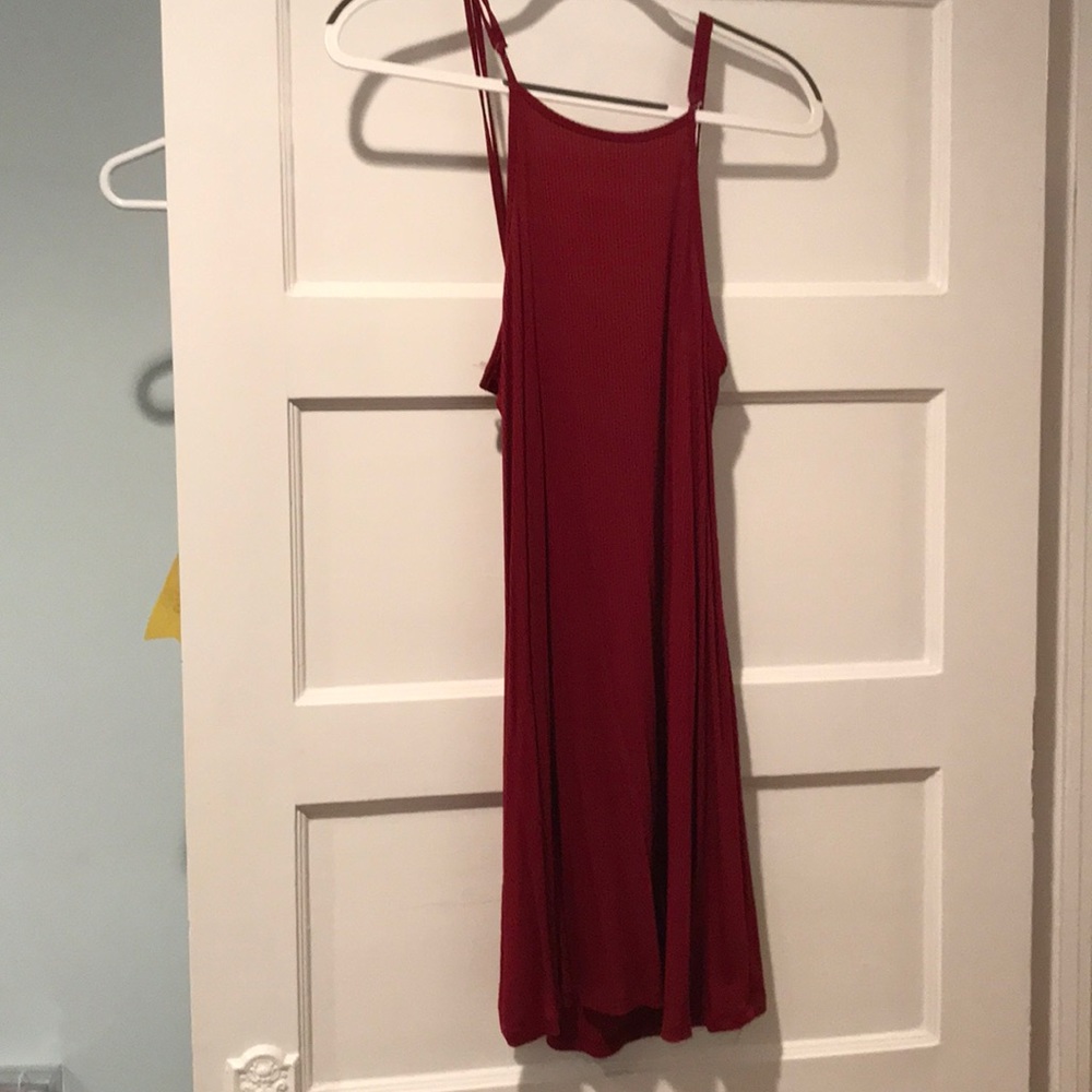 Pacsun high neck wine dress
